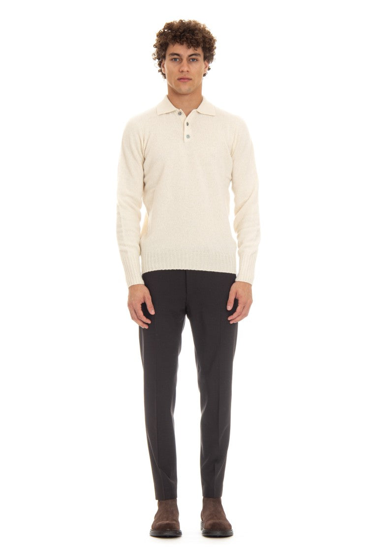 Drumohr Angora Wool Knit Polo