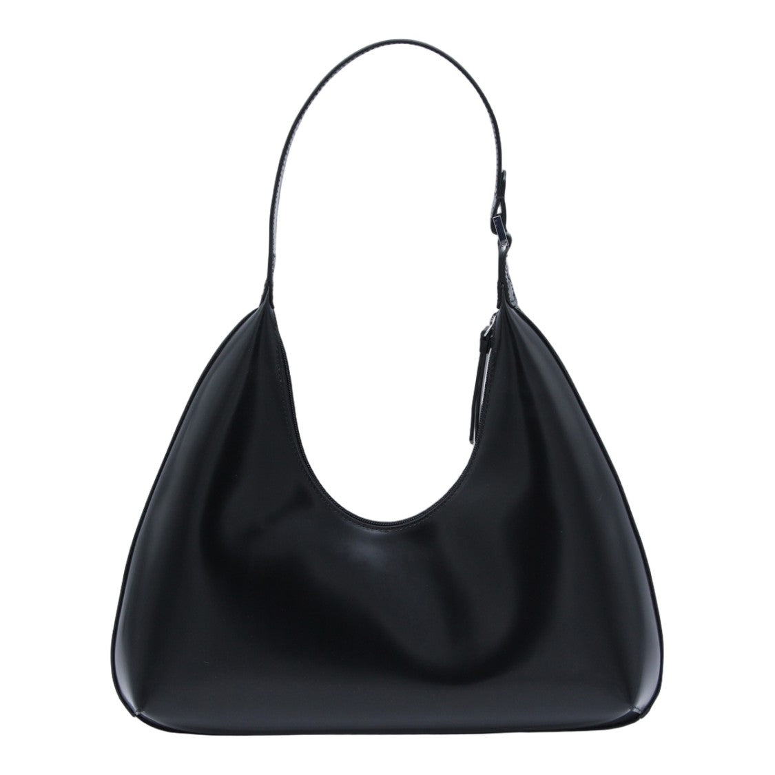 By Far Crescent-Shaped Black Handbag