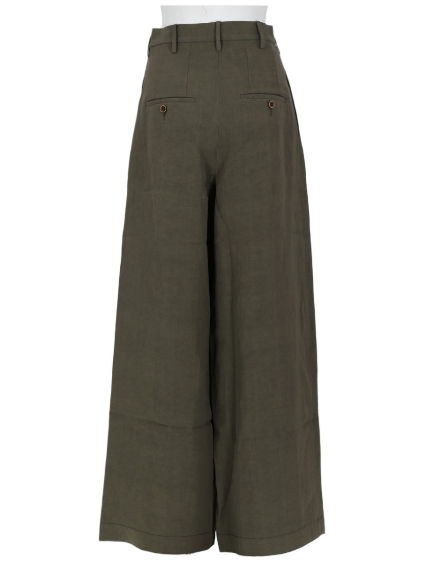 Uma Wang Paella Wide-Leg Viscose Trousers