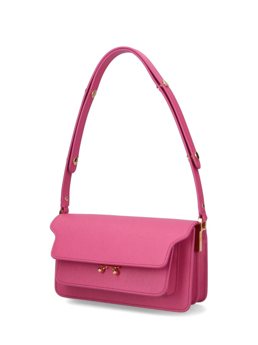 Marni "Trunk" Pink Leather Shoulder Bag