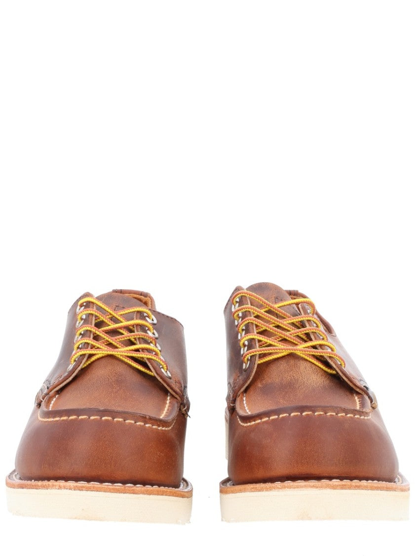 Red Wing Brown Shop Moc Oxford Stitching Leather Lace-Up