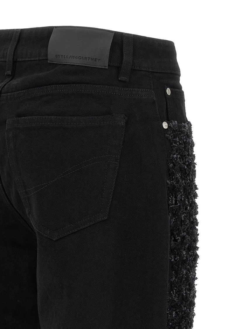 Stella Mccartney Textured Laser Bouclé Black Jeans