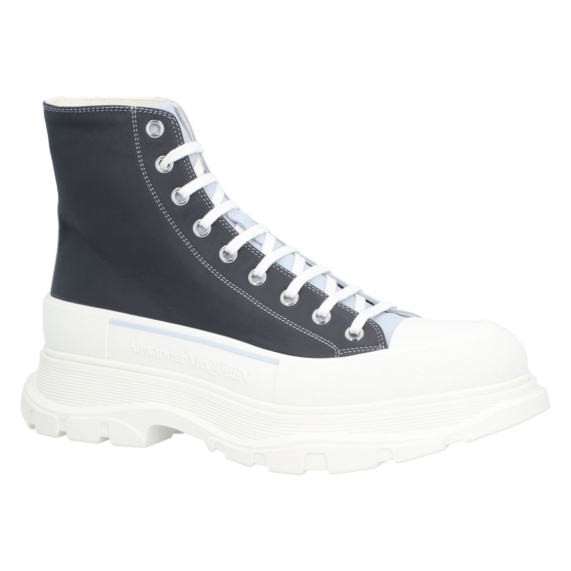 Alexander Mcqueen Tread Slick Boots 'Navy Grey Blue'