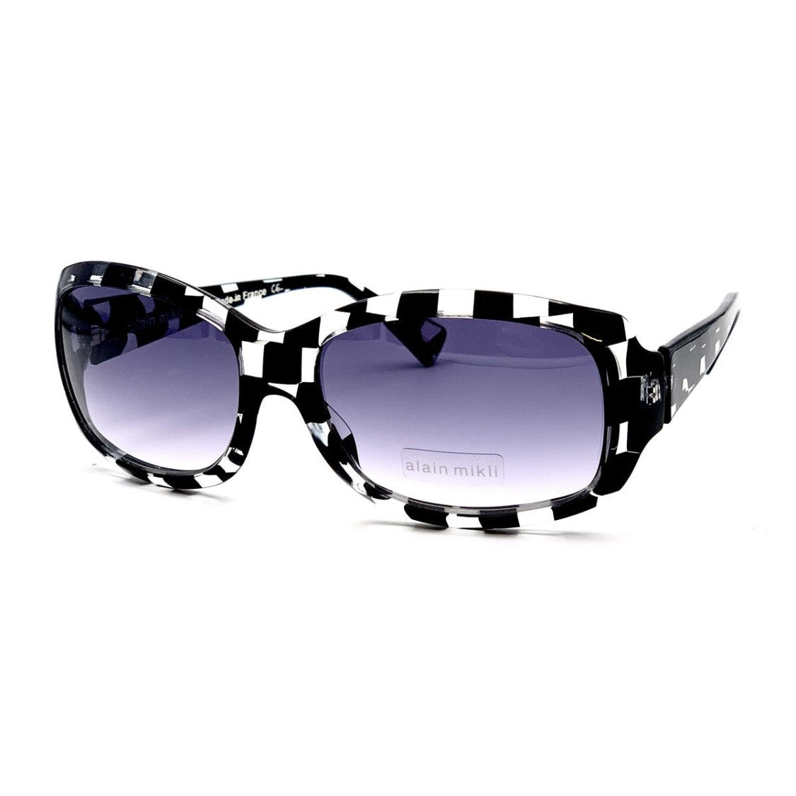 Alain Mikli Transparent A0857 Bold Checkered Sunglasses