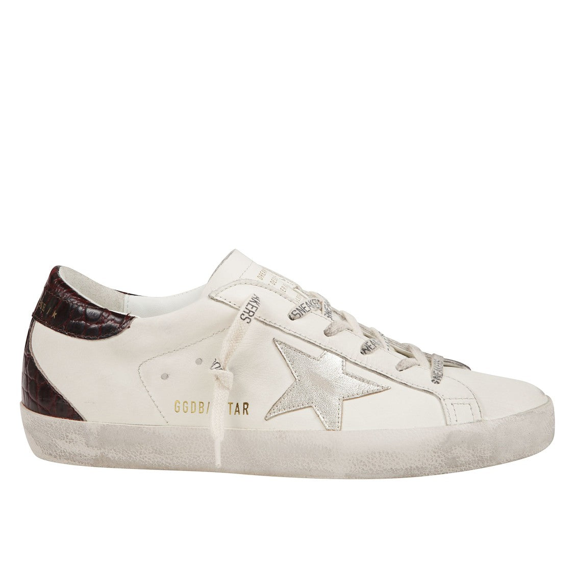 Golden Goose Leather Sneakers With Croc-Effect Detail