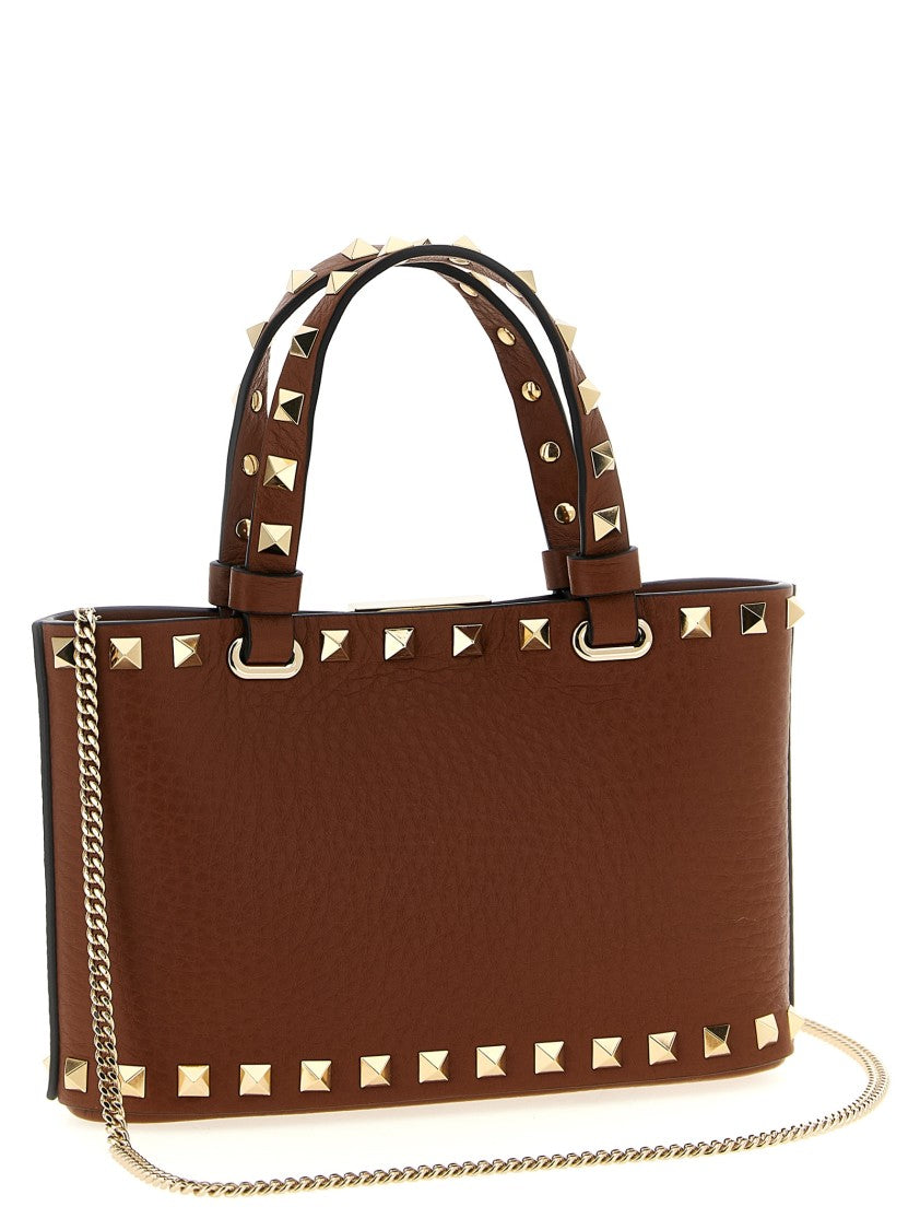 Valentino Garavani Brown Rockstud Handbag