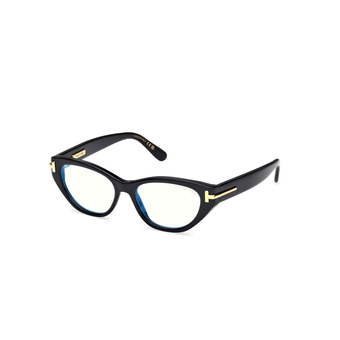 Tom Ford Ft6079-B Glossy Black Cat-Eye Eyeglasses