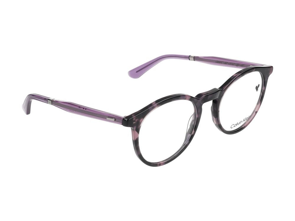 Calvin Klein Violet Havana Ck23515 Acetate Round Eyeglasses