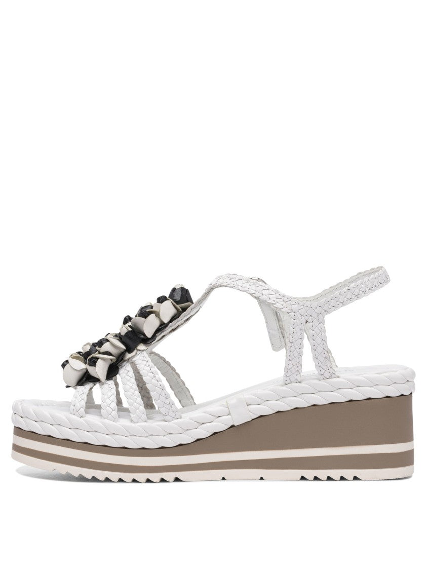 Pons Quintana Braided Strap Sandals With Platform Sole