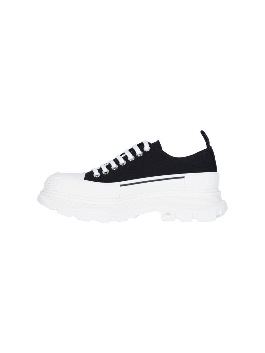 Alexander Mcqueen Black Tread Slick Cotton Sneakers