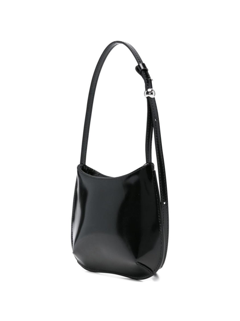 Jacquemus Black Curved Calf Leather Adjustable Bag