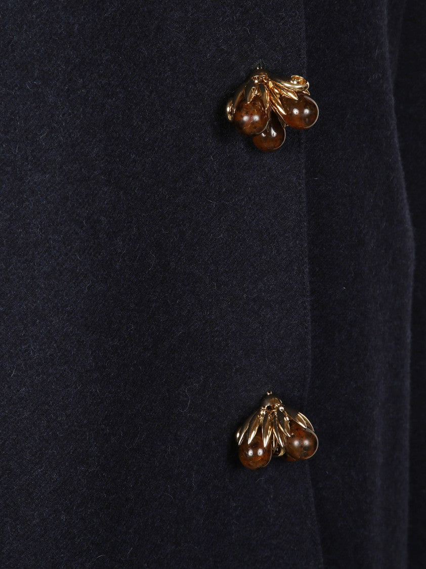 Prada Tailored Blue Jacket With Design