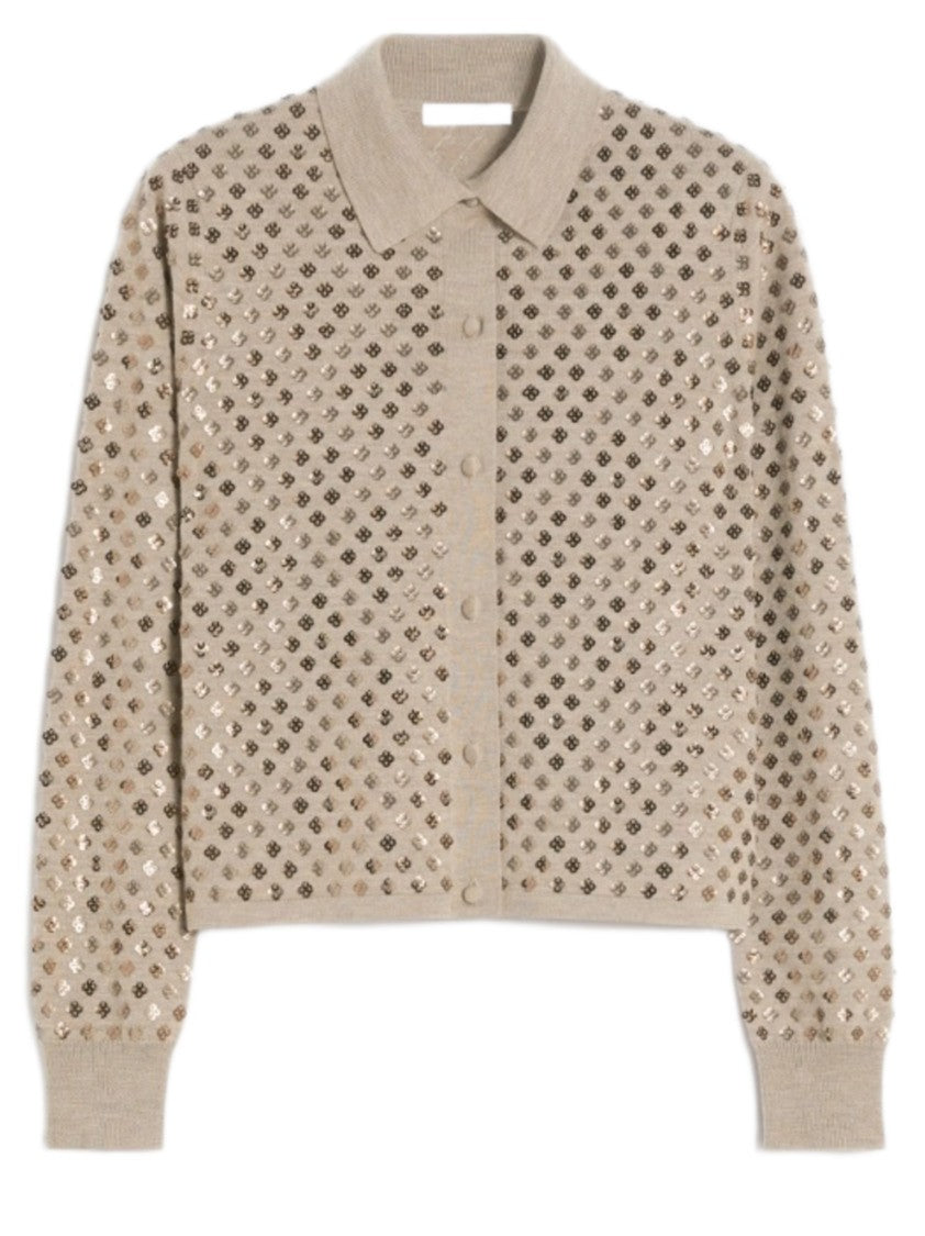 Max Mara Cropped Cardigan With Classic Collar