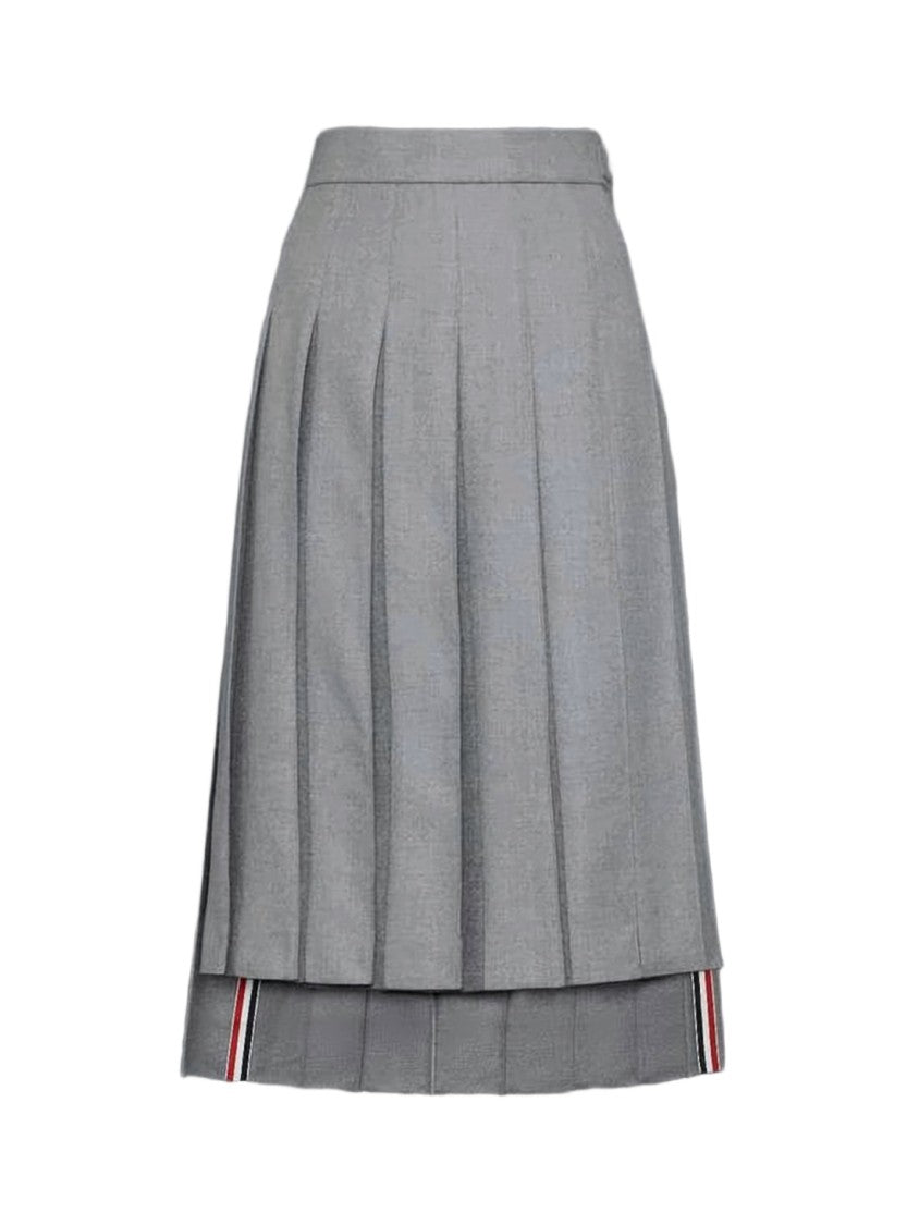 Thom Browne Structured Pleated Midi Skirt