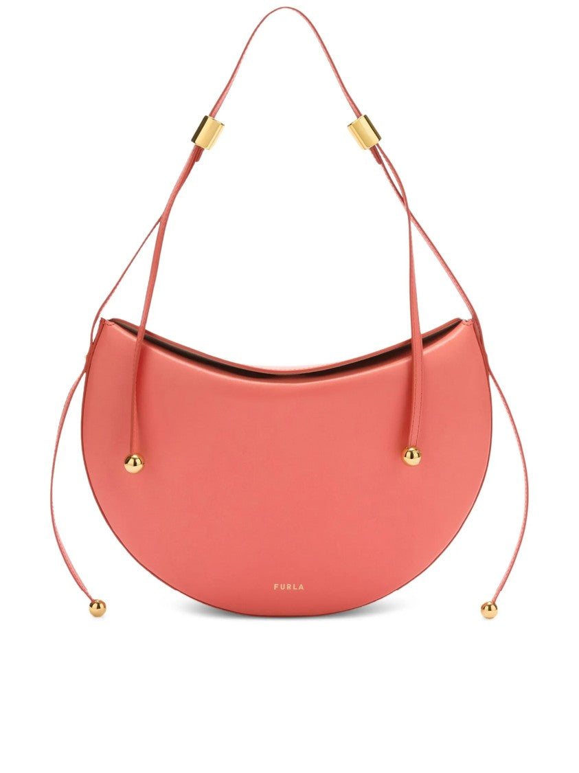 Furla Moonstone M Crescent-Shaped Smooth Leather Handbag