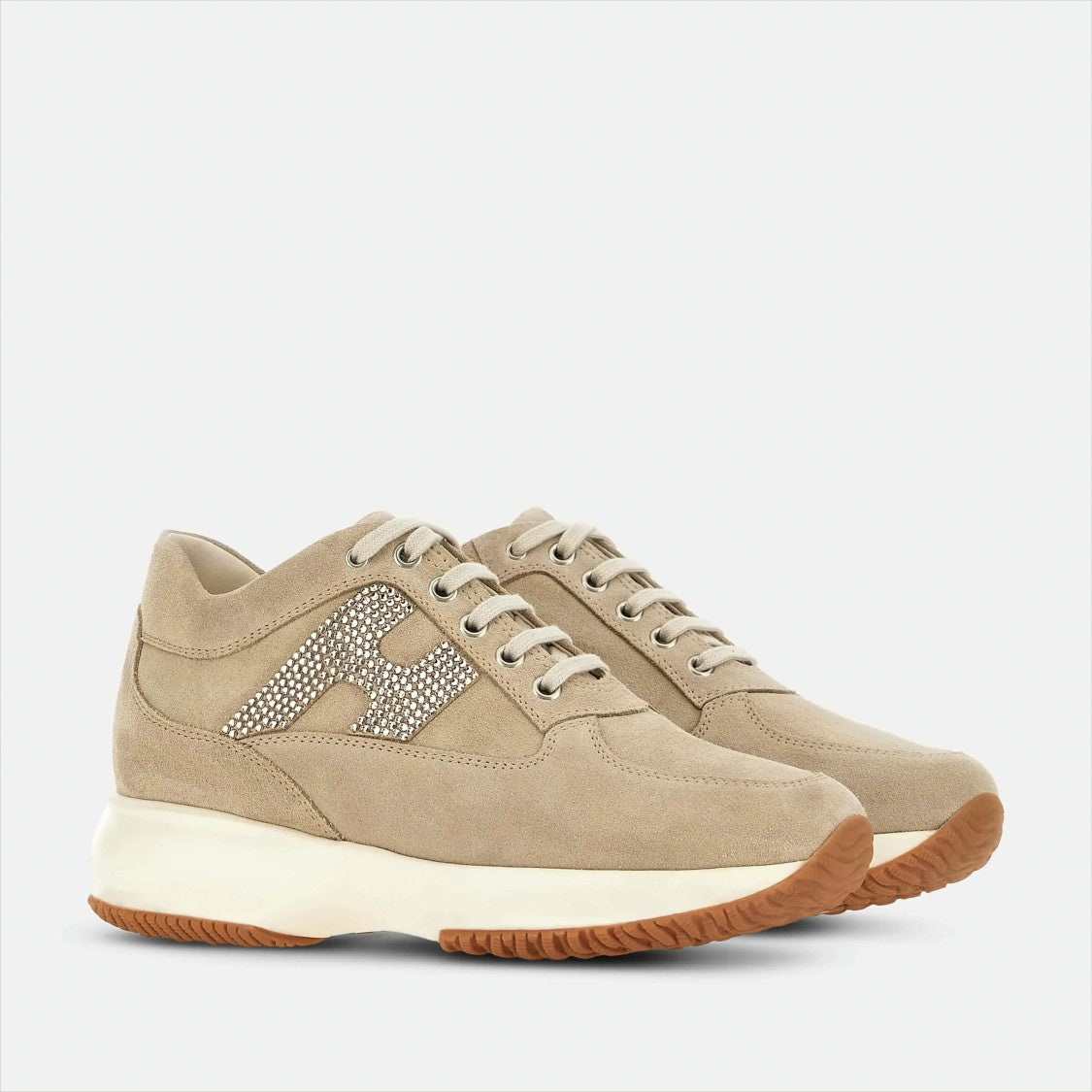 Hogan Interactive H Strass Sneakers With Embellished Detail