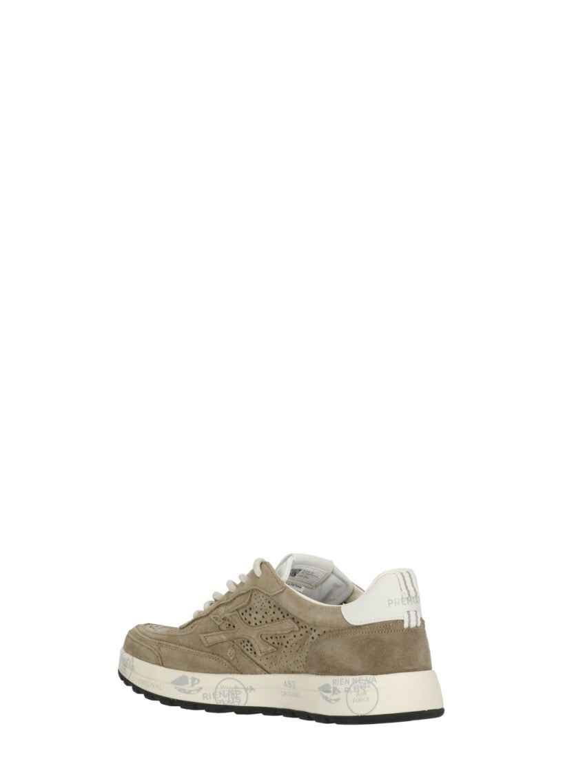 Premiata White Nous 8288 Perforated Sneakers