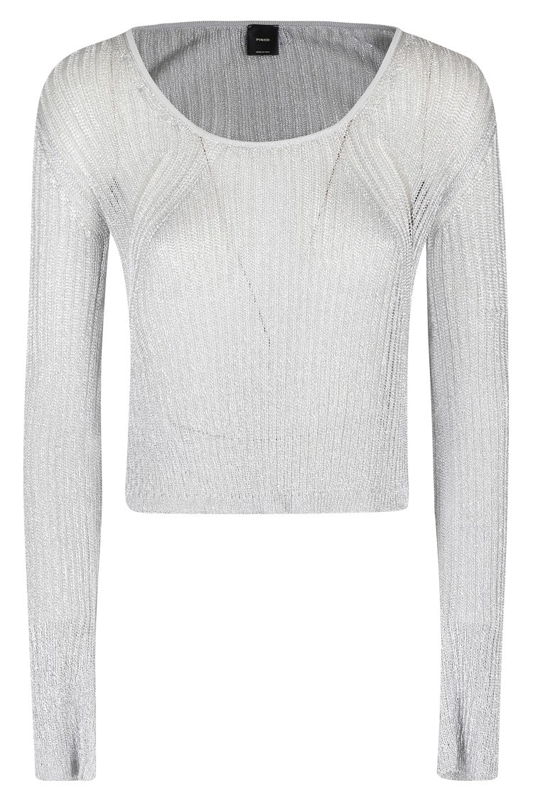 Pinko Nathan Filo Metallico Sweater - Pearl Gray