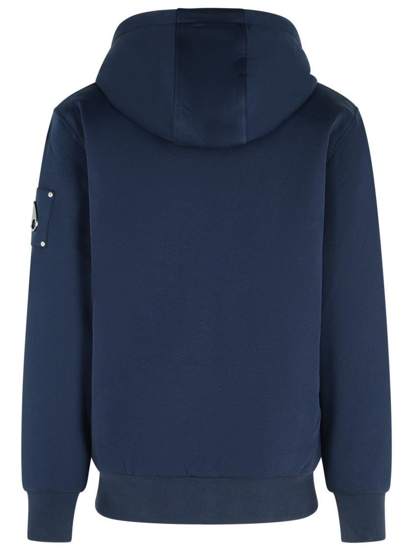 Moose Knuckles Bunny' Navy Cotton Blend Sweatshirt