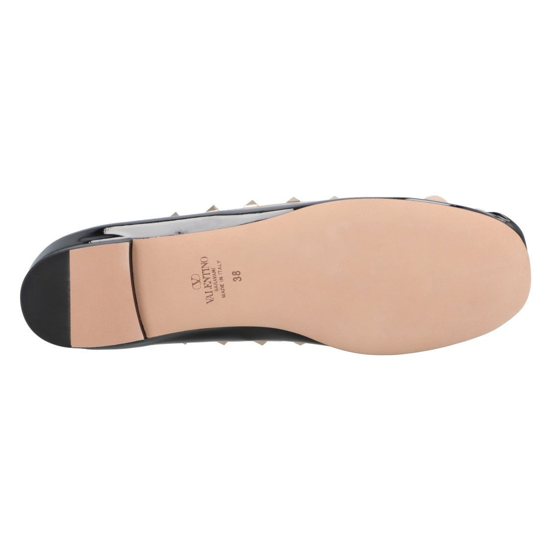 Valentino Rockstud Ballerina Shoes Black