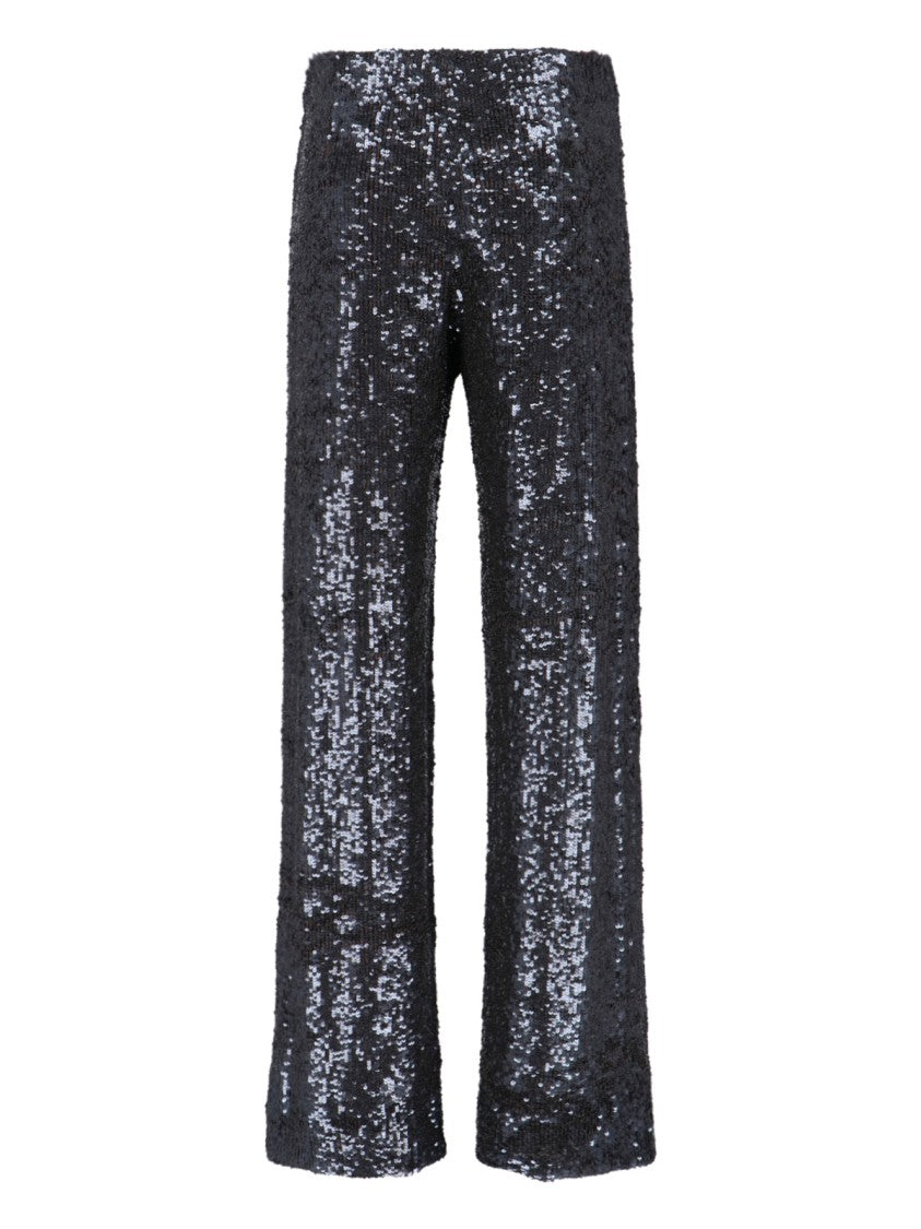 Parosh Straight-Leg Trousers With Sequined Surface