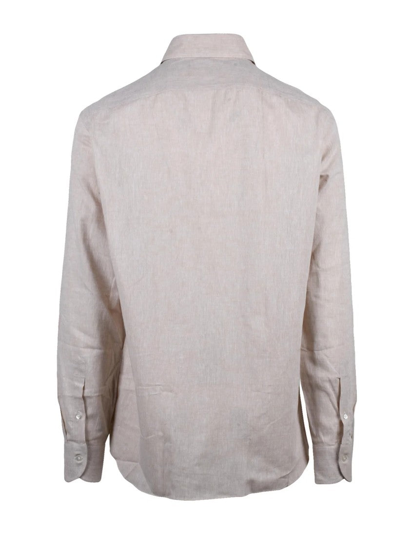 Borriello Beige Cotton Linen Shirt