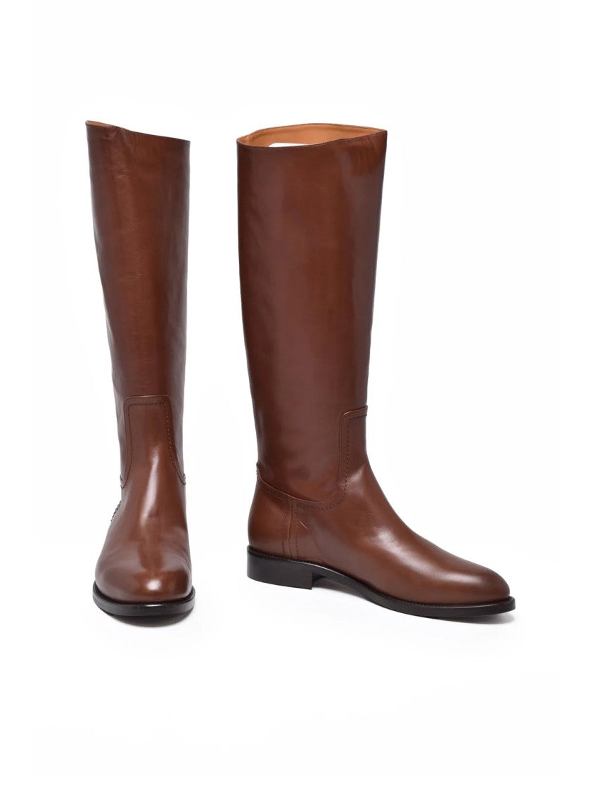 Mara Bini Brown Leather Riding Boots
