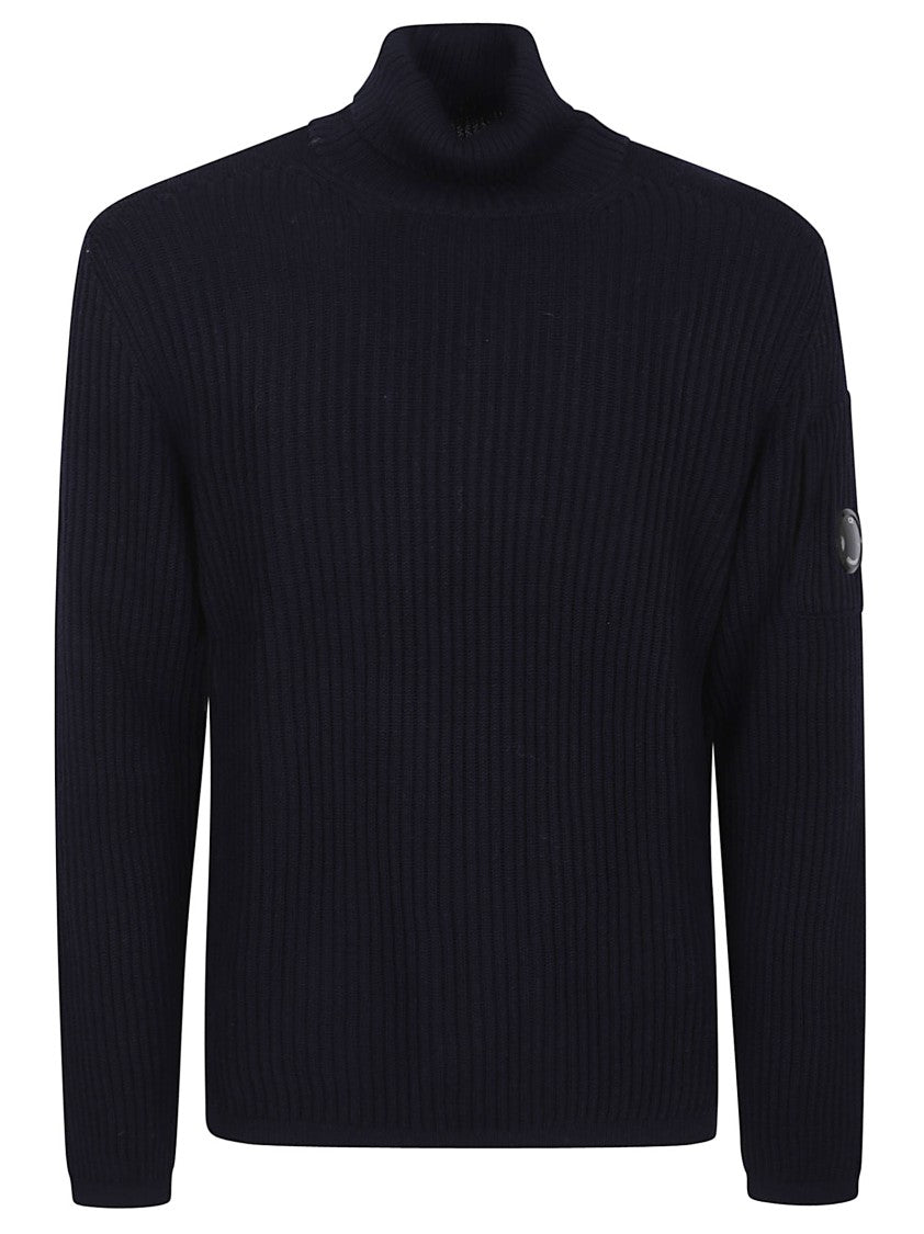 C.P. Company Ribbed Knit Sweater With High Neckline