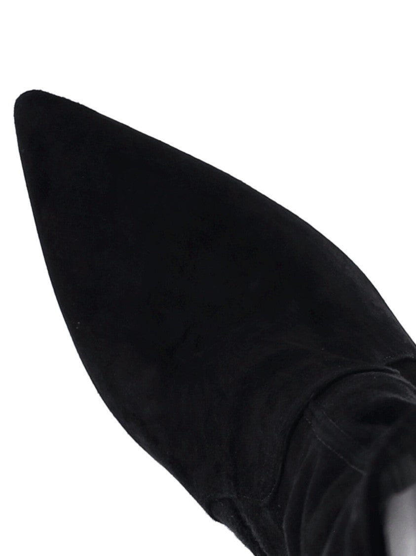 Stuart Weitzman Pointed Toe Mid-Calf Boots With Stiletto Heel