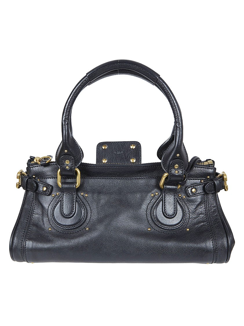 Chloé Smooth Leather Handbag With Gold Accents And Zip Closure