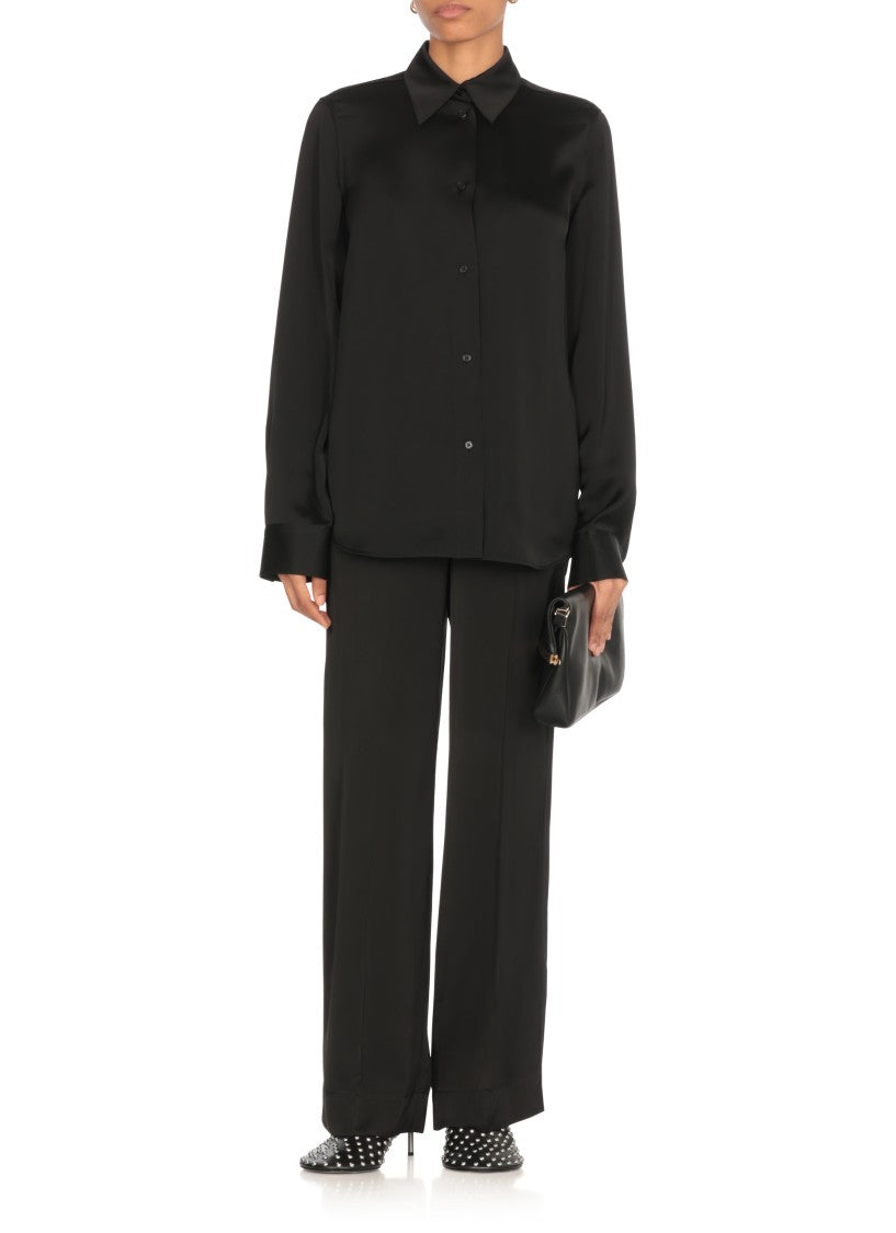 Jil Sander Black Viscose Palazzo Pants