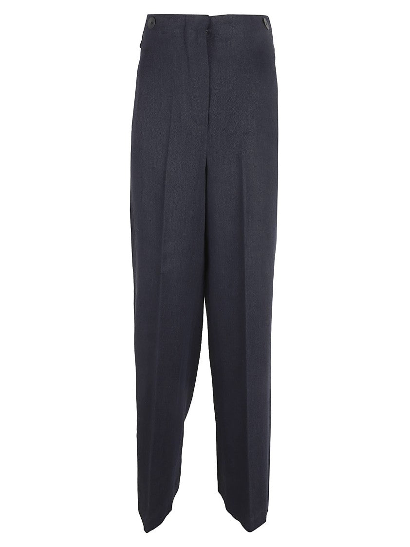 Max Mara High-Waisted Wide-Leg Trousers With Belt