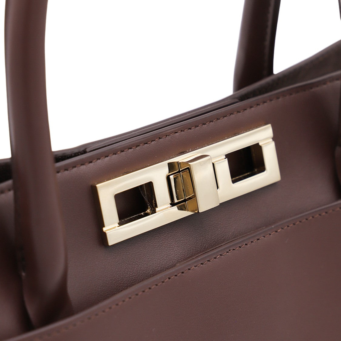 Fabiana Filippi Structured Handbag In Deep Brown