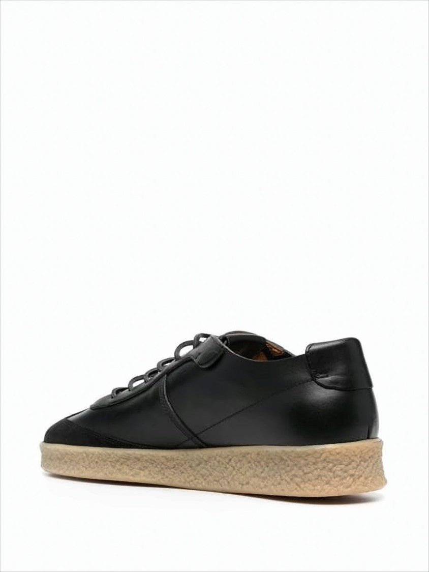 Buttero Low-Top Black Leather And Suede Sneakers