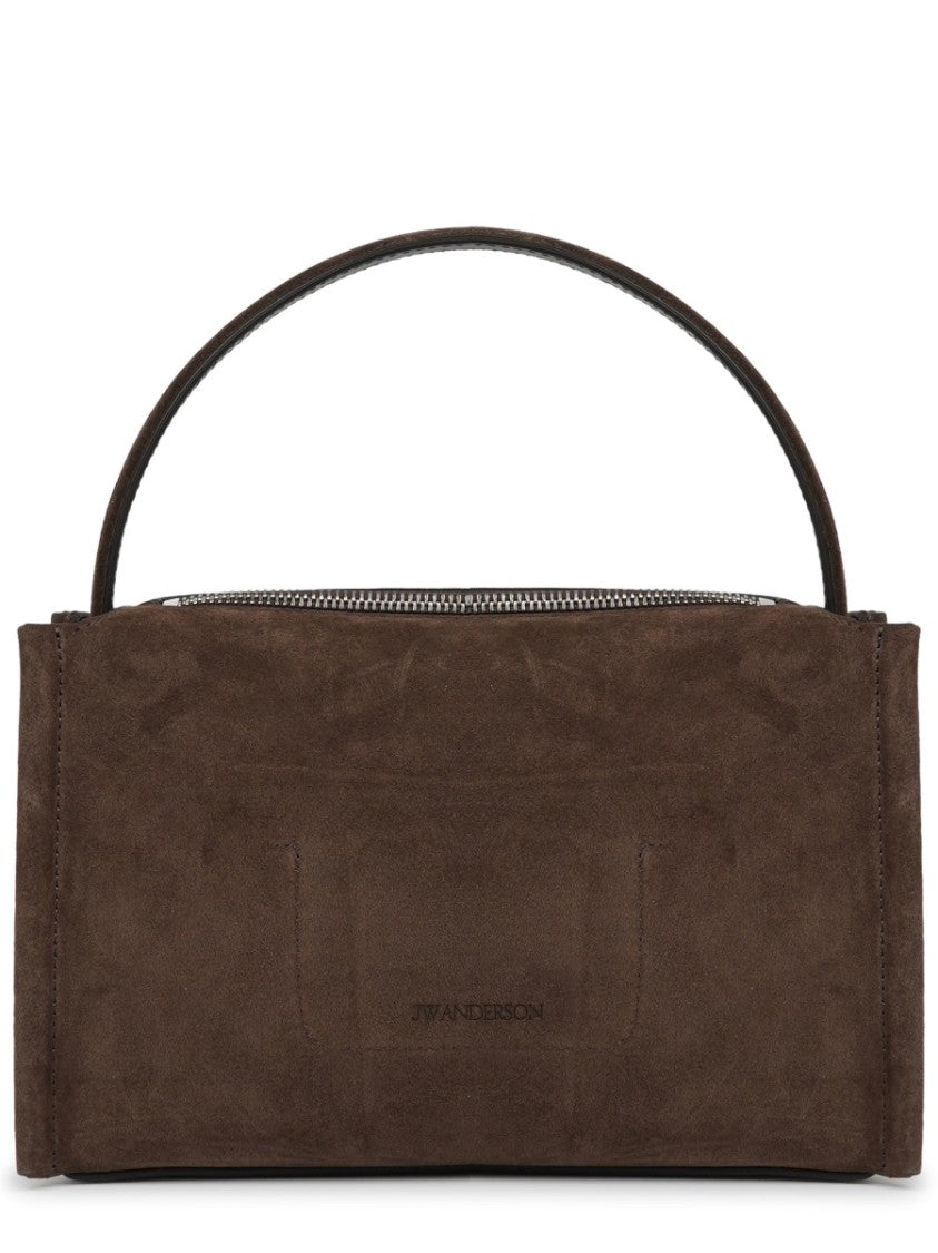 J. W. Anderson Small Rectangular Handbag In Rich Brown Suede