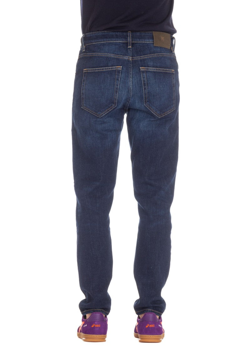 Pt Denim Dark Wash Regular Fit Jeans