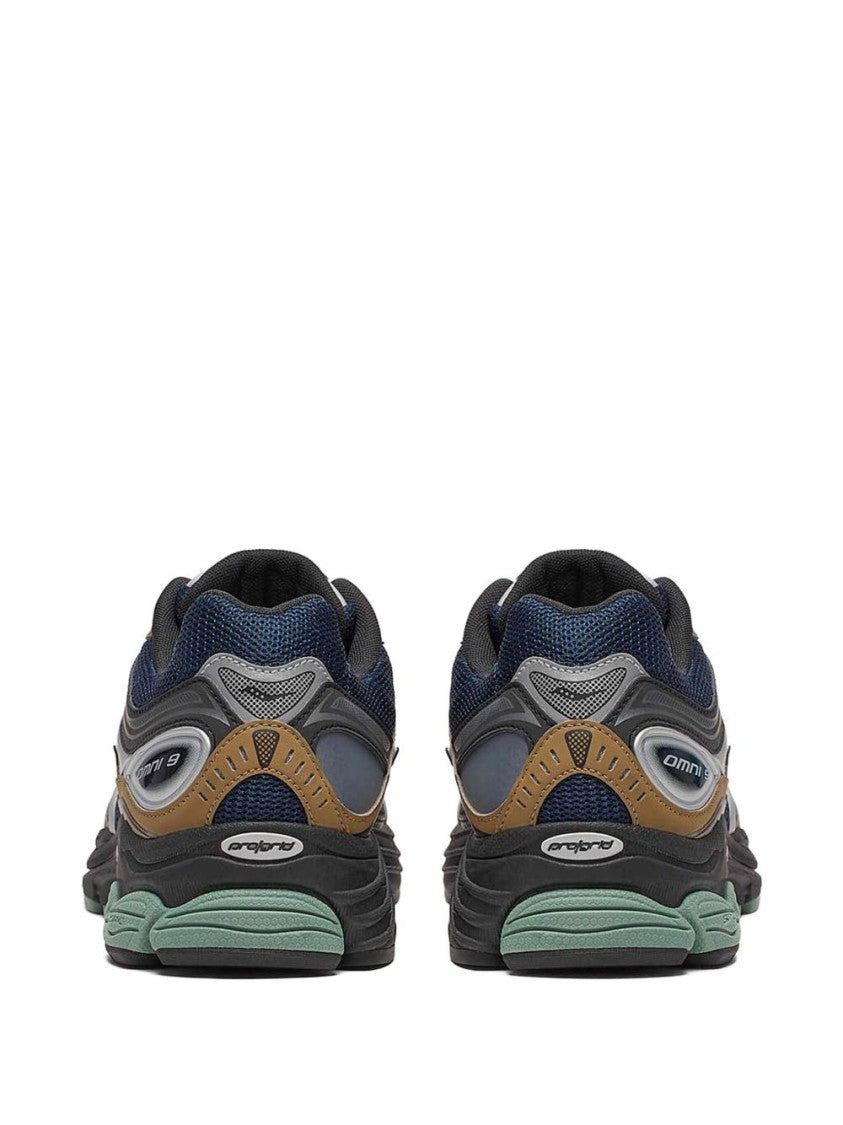 Saucony Brown/Navy Blue Mesh Sneakers