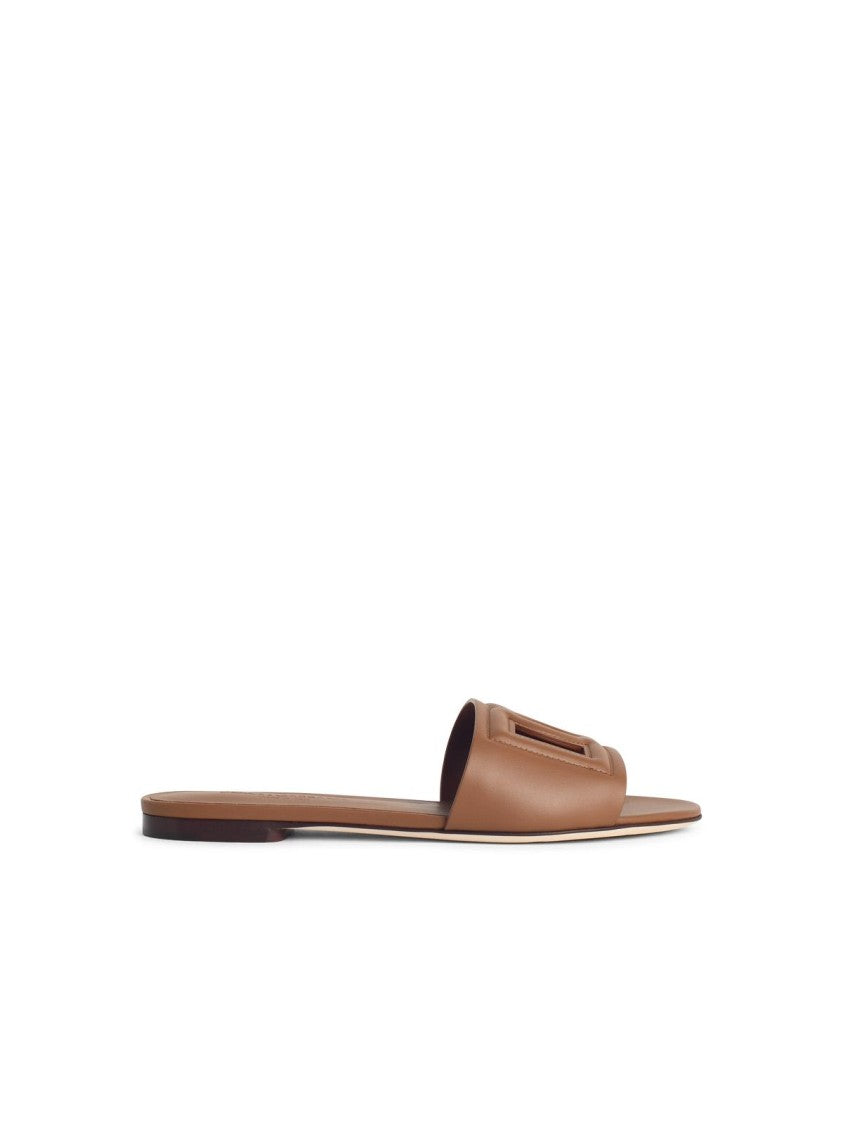 Dolce & Gabbana Brown Leather Slipper
