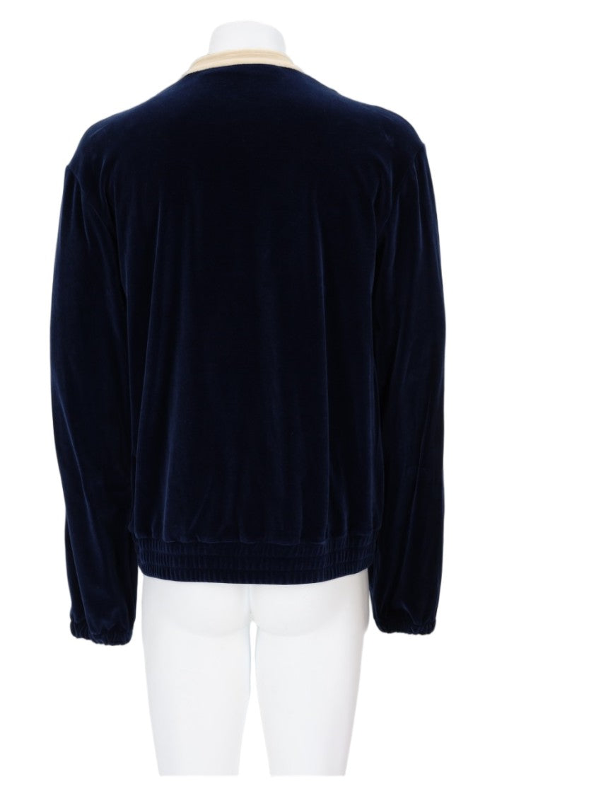 Valentino Zip-Up Color-Block Cotton Jersey Sweatshirt