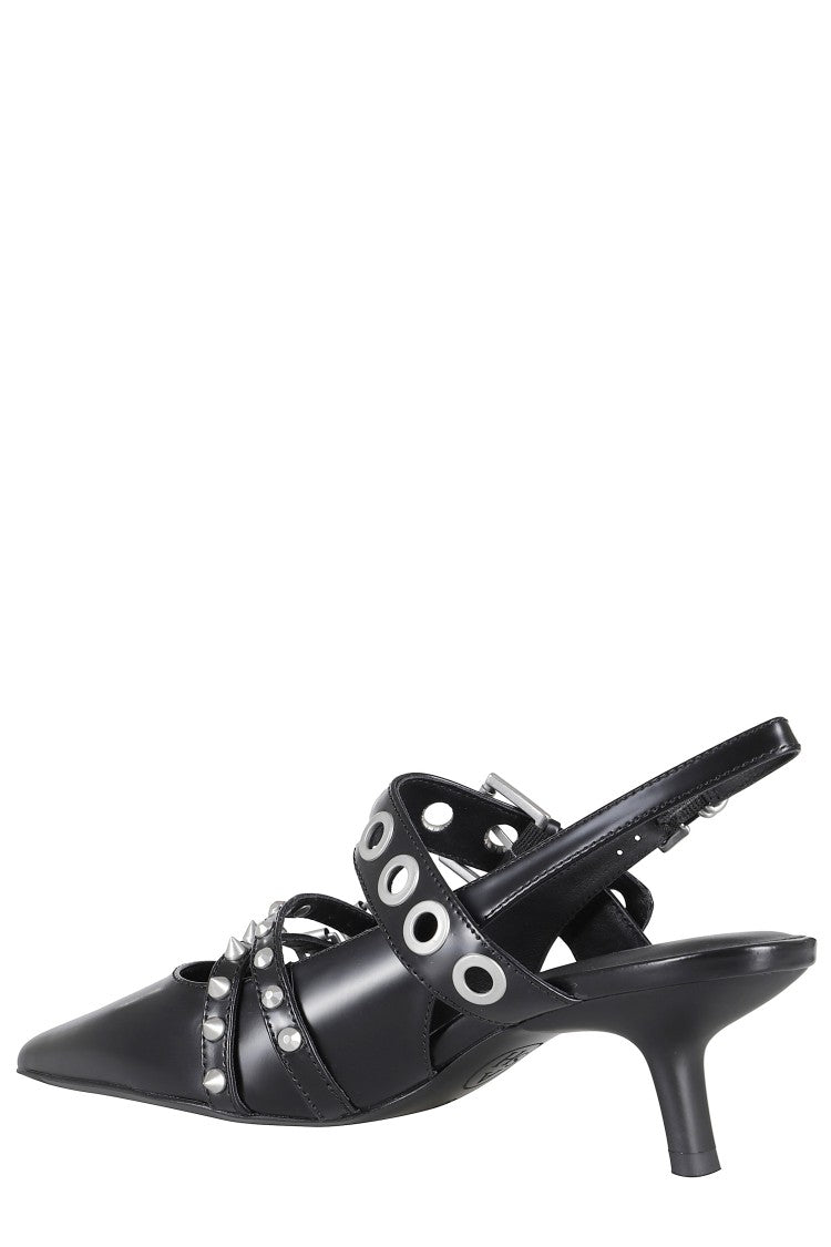 Ash Babel Slingback Decollete - Black