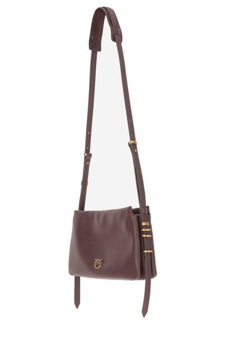 Pinko Mini “Triplet” Shoulder Bag – Bordeaux