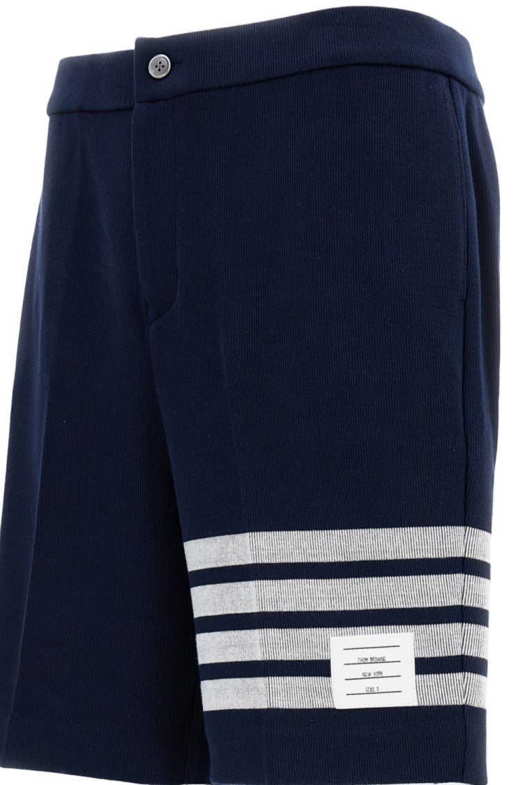 Thom Browne Classic Blue Shorts With Clean Silhouette