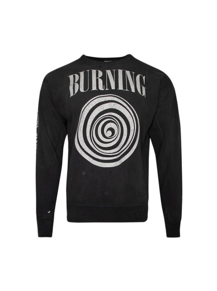 Saint Mxxxxxx Burning Crewneck Sweatshirt