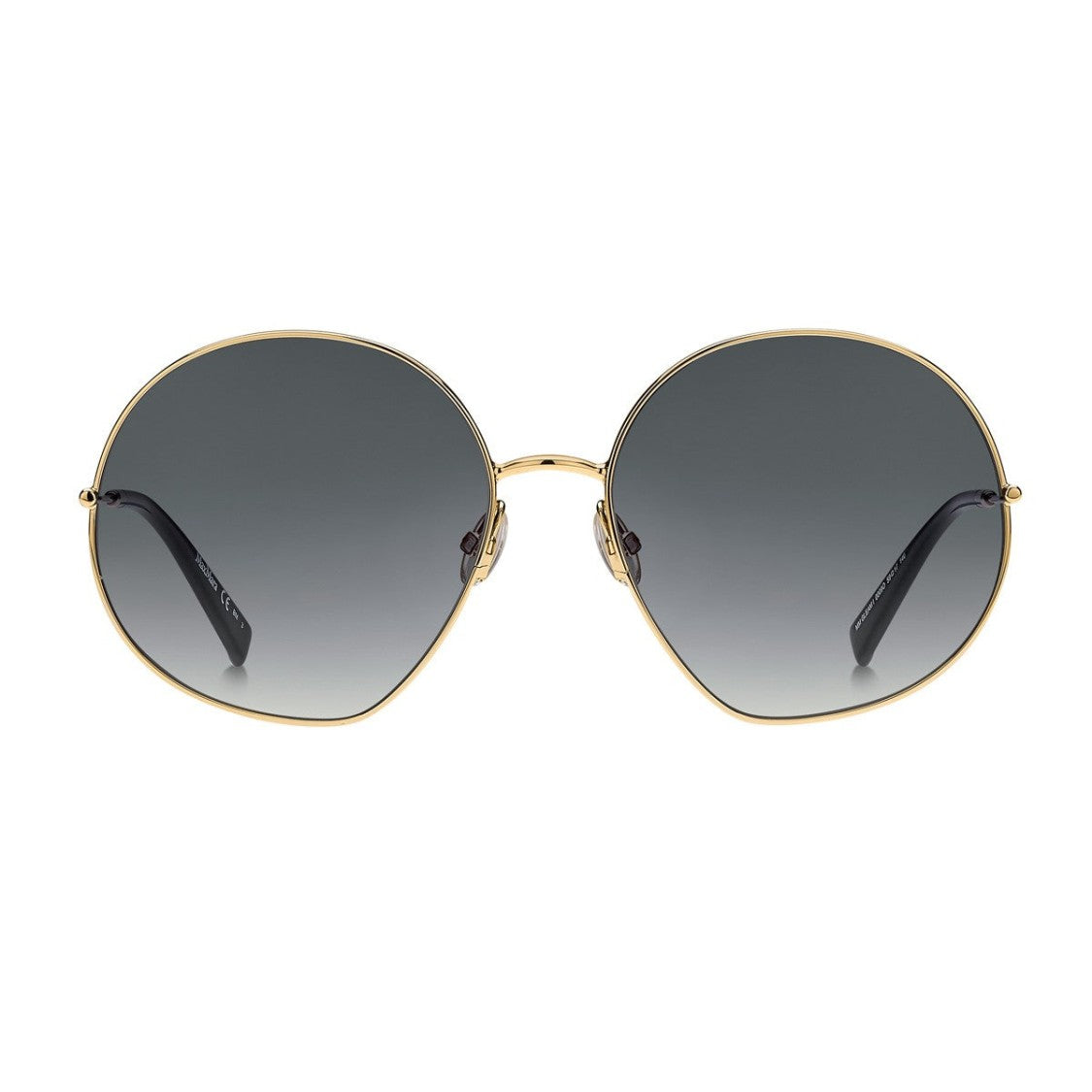 Max Mara Gold Mm Gleam I Large Round Sunglasses