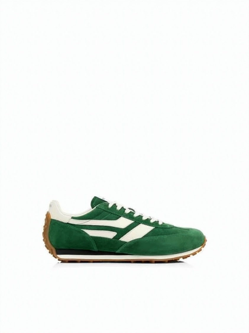 Tom Ford Low-Profile Green Suede Sneakers