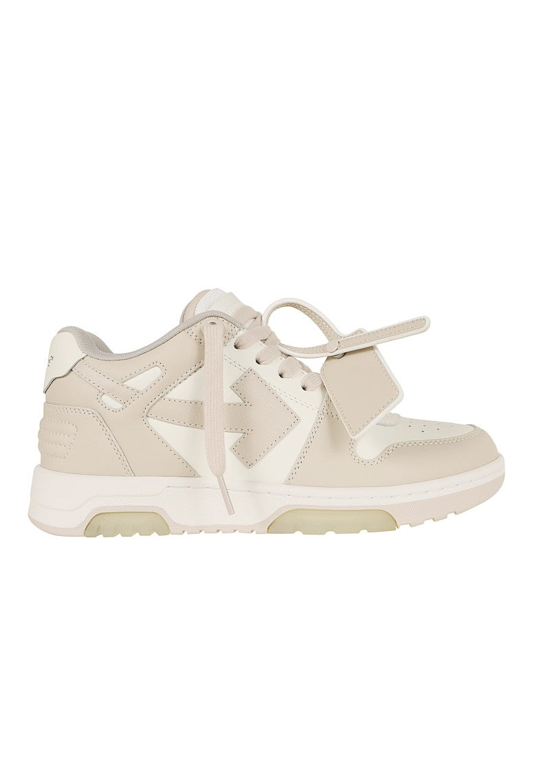 Off-White Beige Out Of Office Calf Leather Sneakers