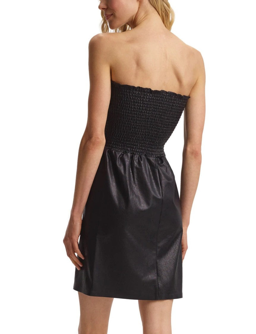 Commando Max Faux Leather Smocked Dress - Flt301