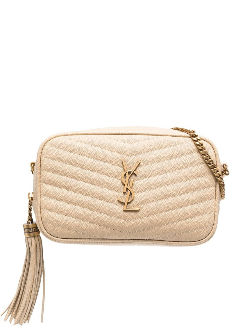Saint Laurent Quilted Gold Mini Bag