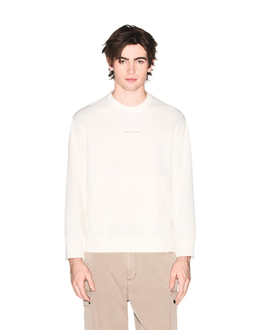 Armani Exchange White Sweatshirt With Minimalist Design