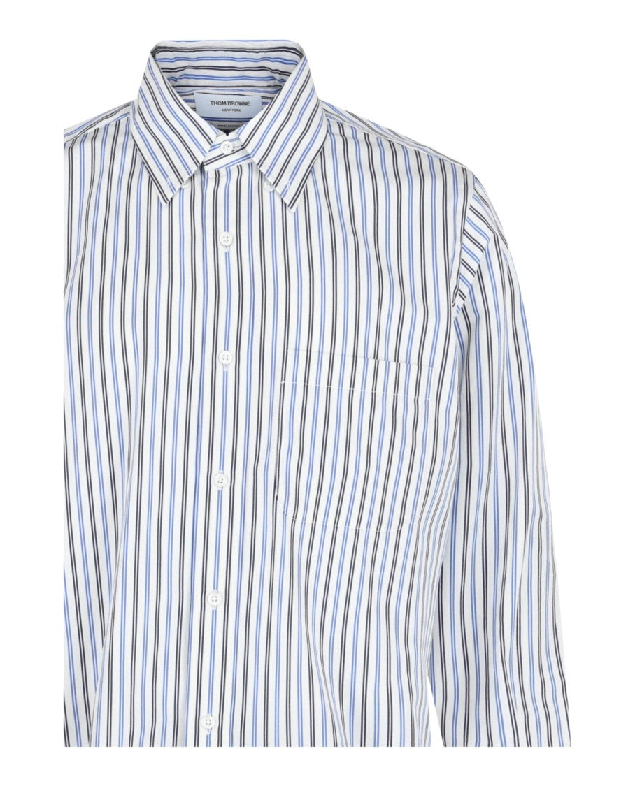 Thom Browne Tricolor Stripe Poplin Shirt
